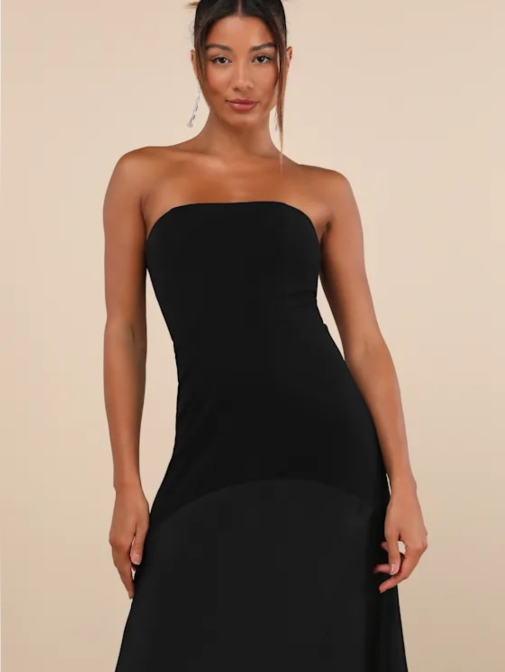 New Lulus Compelling Style Strapless  Dress - Classic Evening Gown Sz XL - Picture 5 of 8